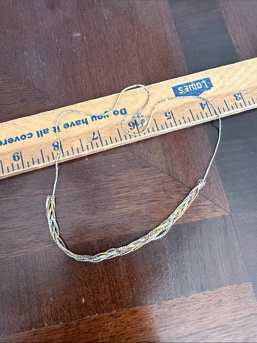 Vintage Gold Tone Silver Necklace